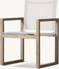 FAUTEUIL DE SALLE À MANGER EN TECK ET MAILLE - SANTORIN