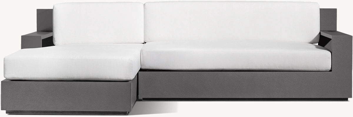 CANAPÉ D’ANGLE AVEC MÉRIDIENNE GAUCHE - RAVELLO ALUMINIUM