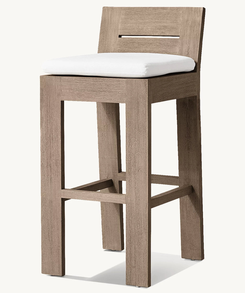 TABOURET DE BAR ET DE COMPTIR EN TECK - RAVELLO