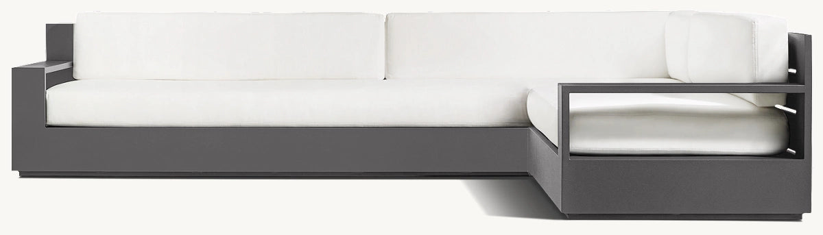 CANAPÉ EN L DROITE - RAVELLO ALUMINIUM