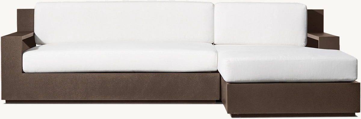 CANAPÉ D’ANGLE AVEC MÉRIDIENNE DROITE - RAVELLO ALUMINIUM