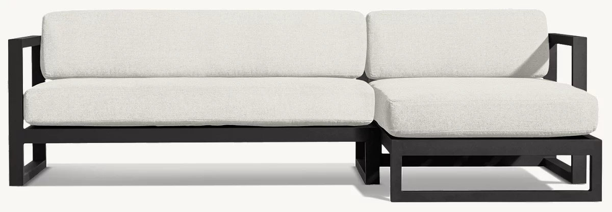 CANAPÉ D’ANGLE AVEC MÉRIDIENNE DROITE - PANTELLERIA ALUMINIUM