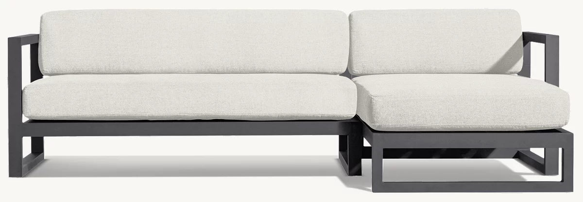 CANAPÉ D’ANGLE AVEC MÉRIDIENNE DROITE - PANTELLERIA ALUMINIUM