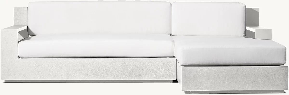 CANAPÉ D’ANGLE AVEC MÉRIDIENNE DROITE - RAVELLO ALUMINIUM