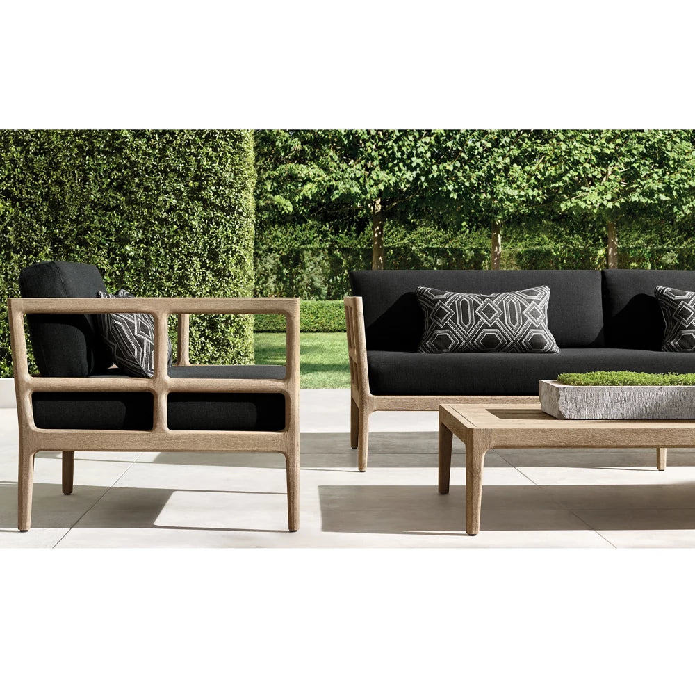 FAUTEUIL LOUNGE EN TECK - SICILIA