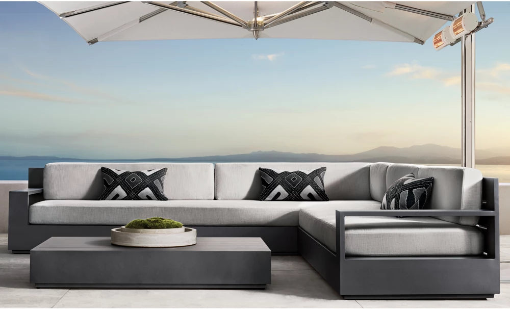 CANAPÉ EN L DROITE - RAVELLO ALUMINIUM