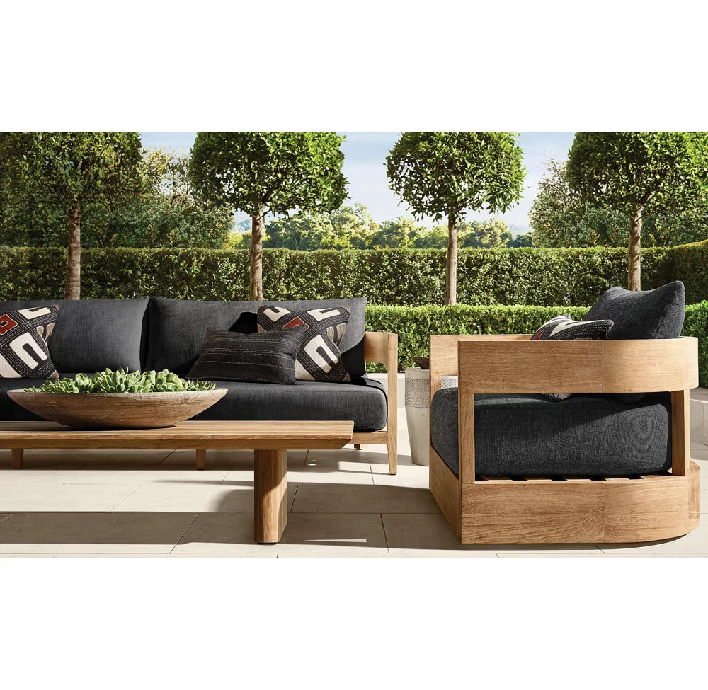 FAUTEUIL PIVOTANT EN TECK - LUMINA