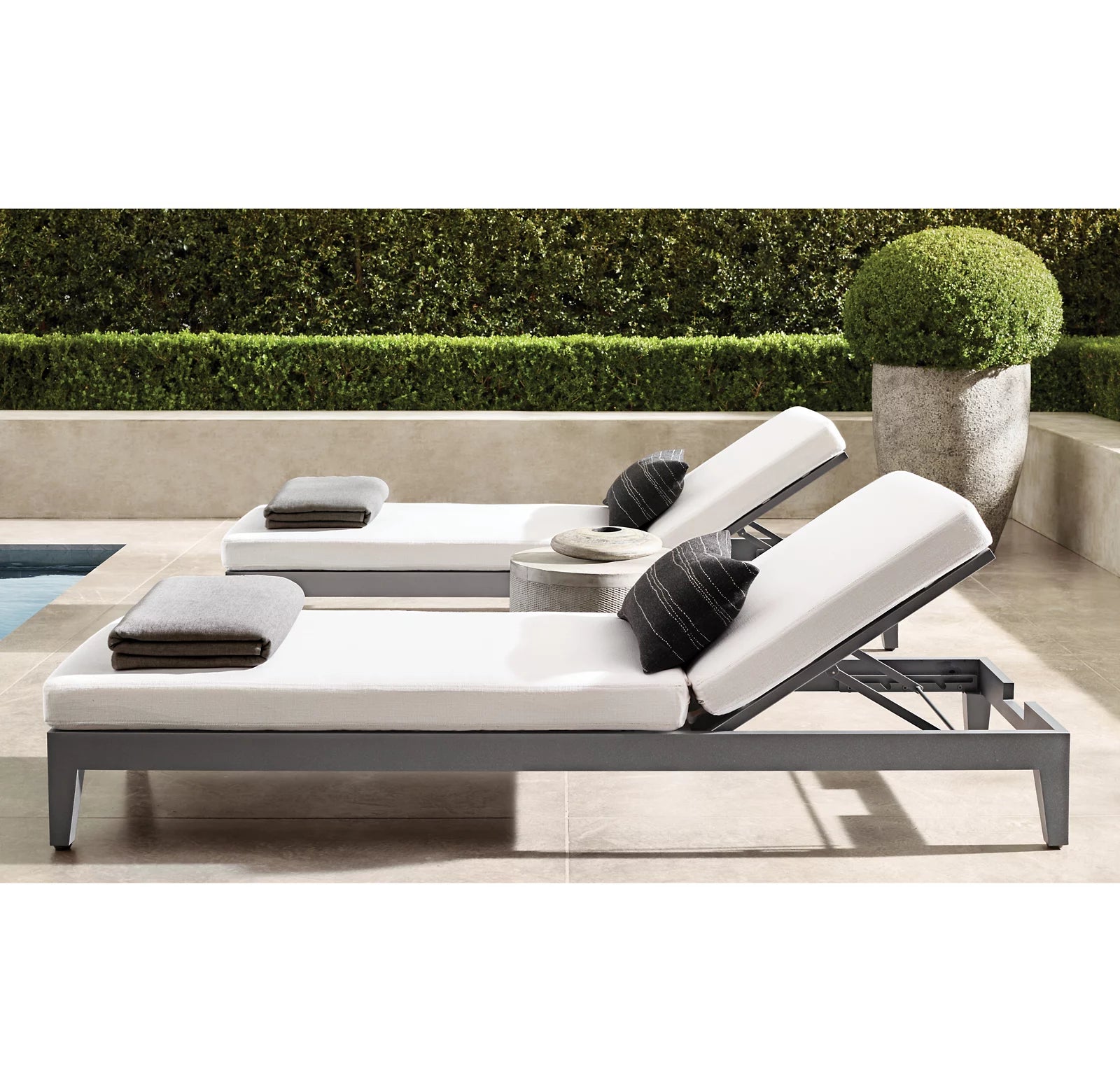 CHAISE LONGUE RÉGLABLE - FORMENTERA ALUMINIUM