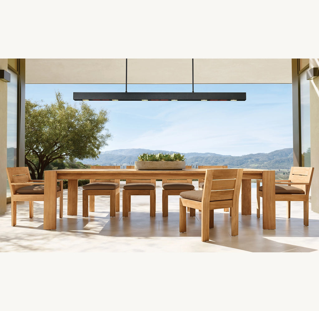 TABLE DE SALLE À MANGER RECTANGULAIRE EN TECK - RAVELLO