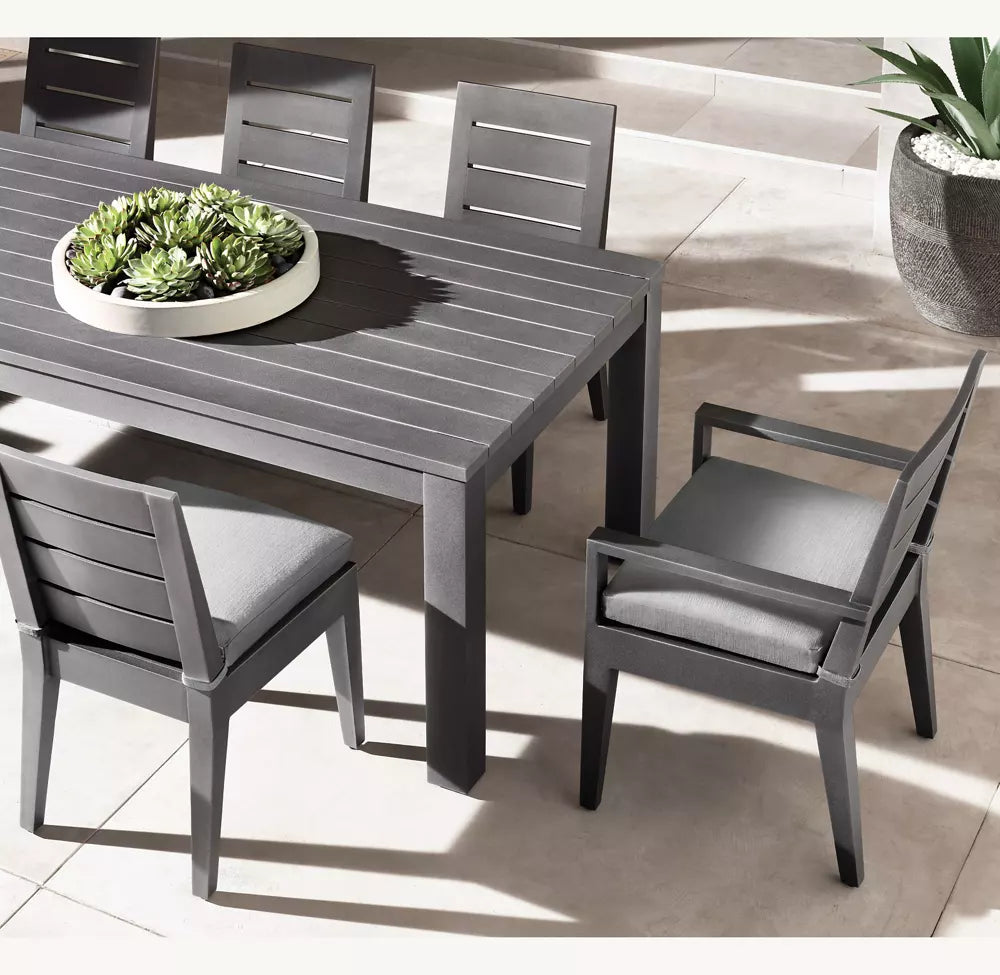 TABLE DE SALLE À MANGER RECTANGULAIRE – LIPARI ALUMINIUM