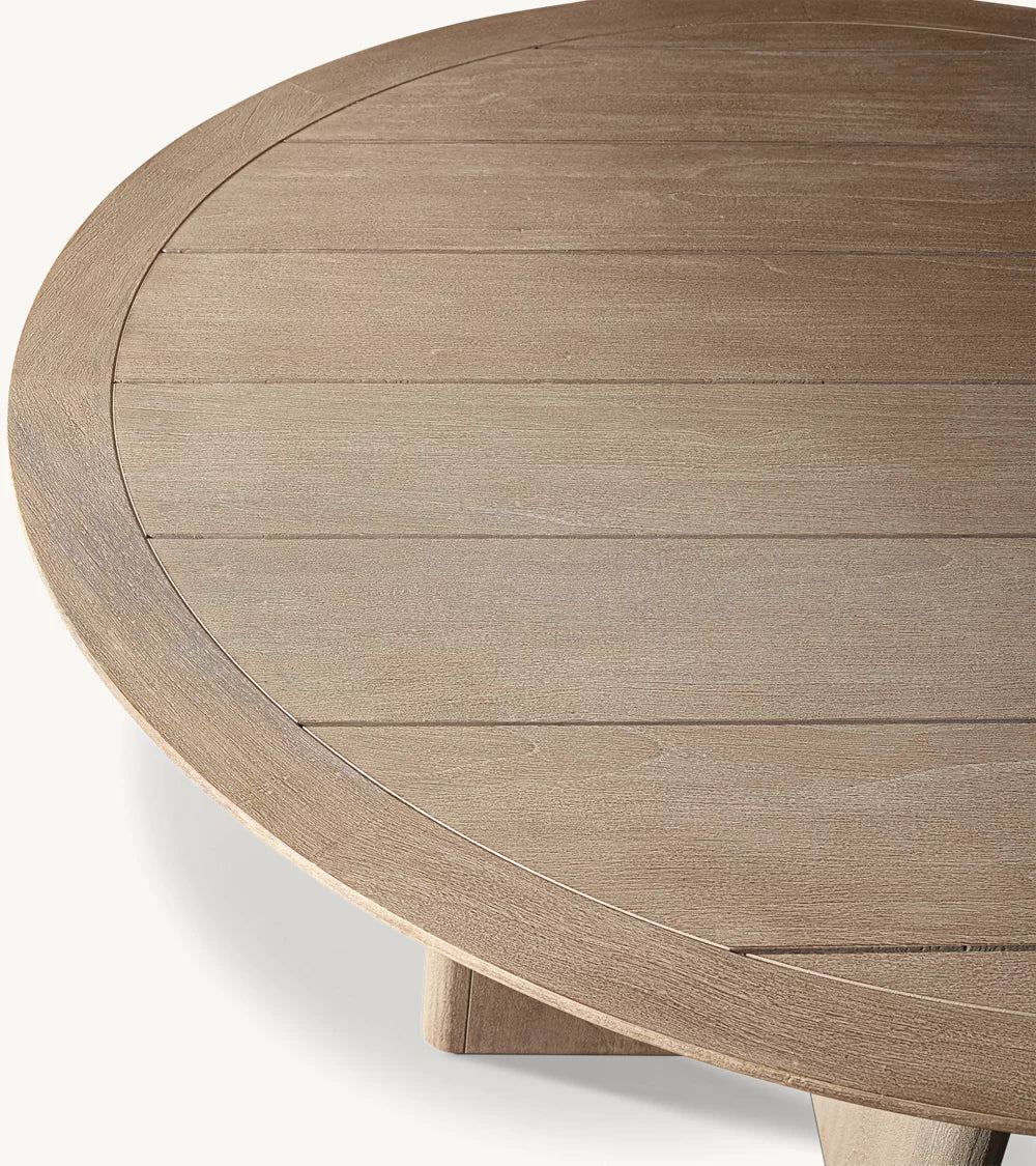 TABLE DE SALLE À MANGER RONDE EN TECK - LUMINA