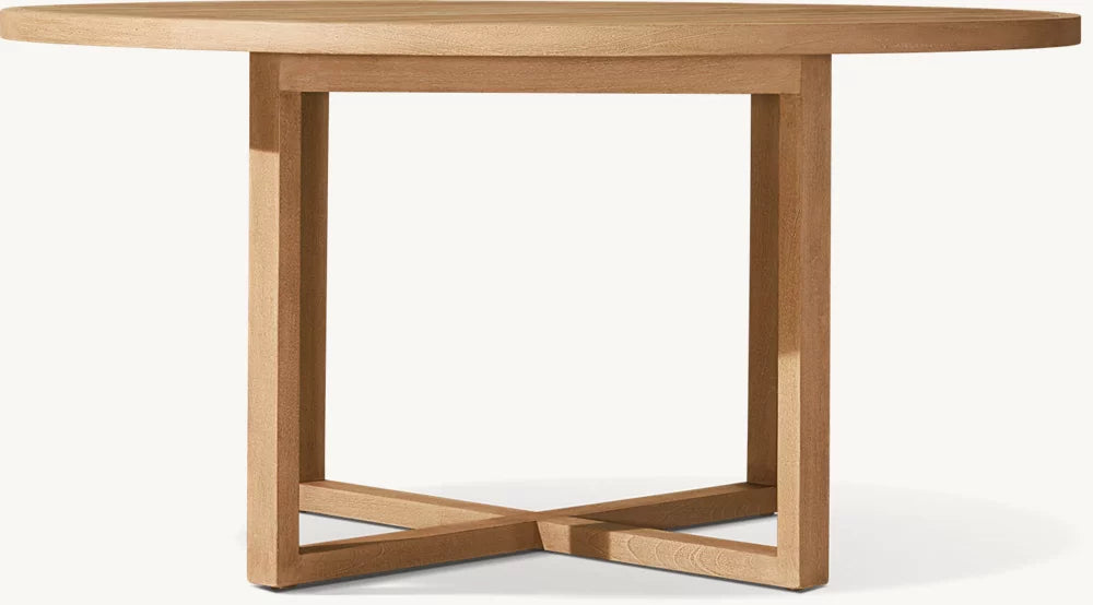 TABLE DE SALLE À MANGER RONDE EN TECK - SANTORIN
