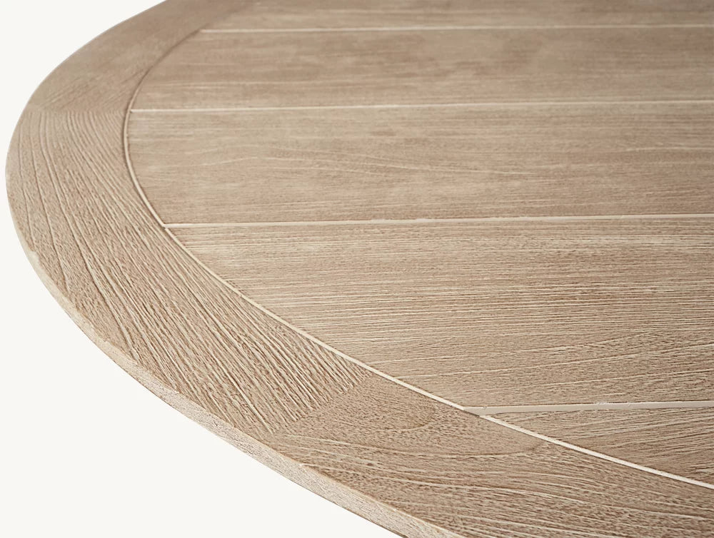 TABLE BASSE RONDE EN TECK - LUMINA