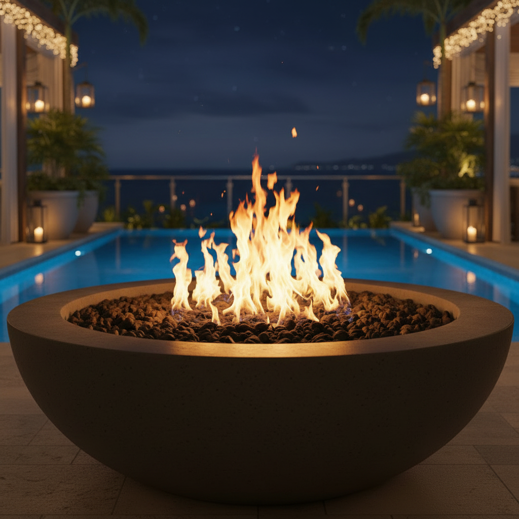 Capri Bol Éclat Propane - Bol Foyer Gaz Extérieur Design Moderne