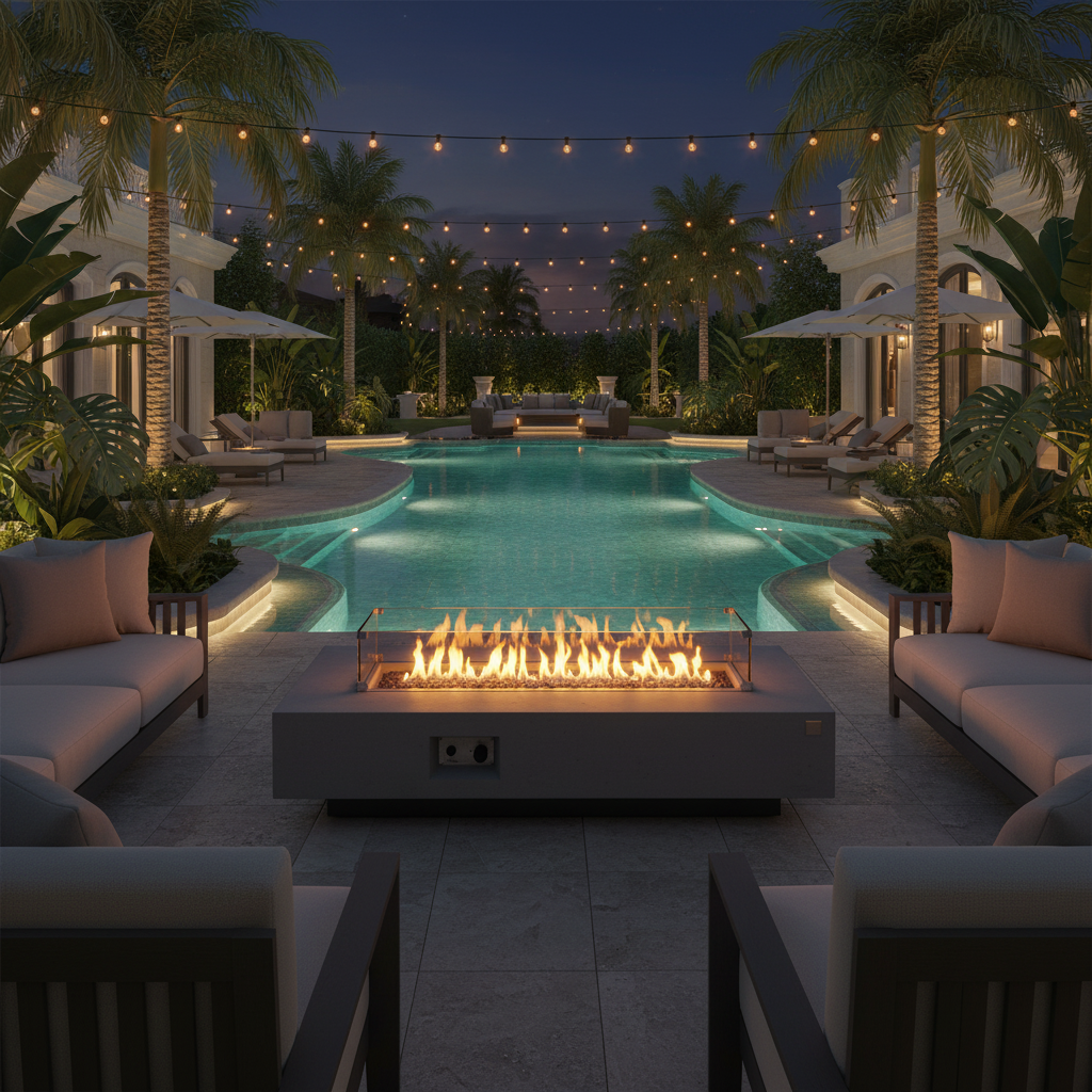 Amalfi Rectangle d'Or Calcaire - Table Foyer Gaz Propane Calcaire Jaune Rectangulaire Luxe